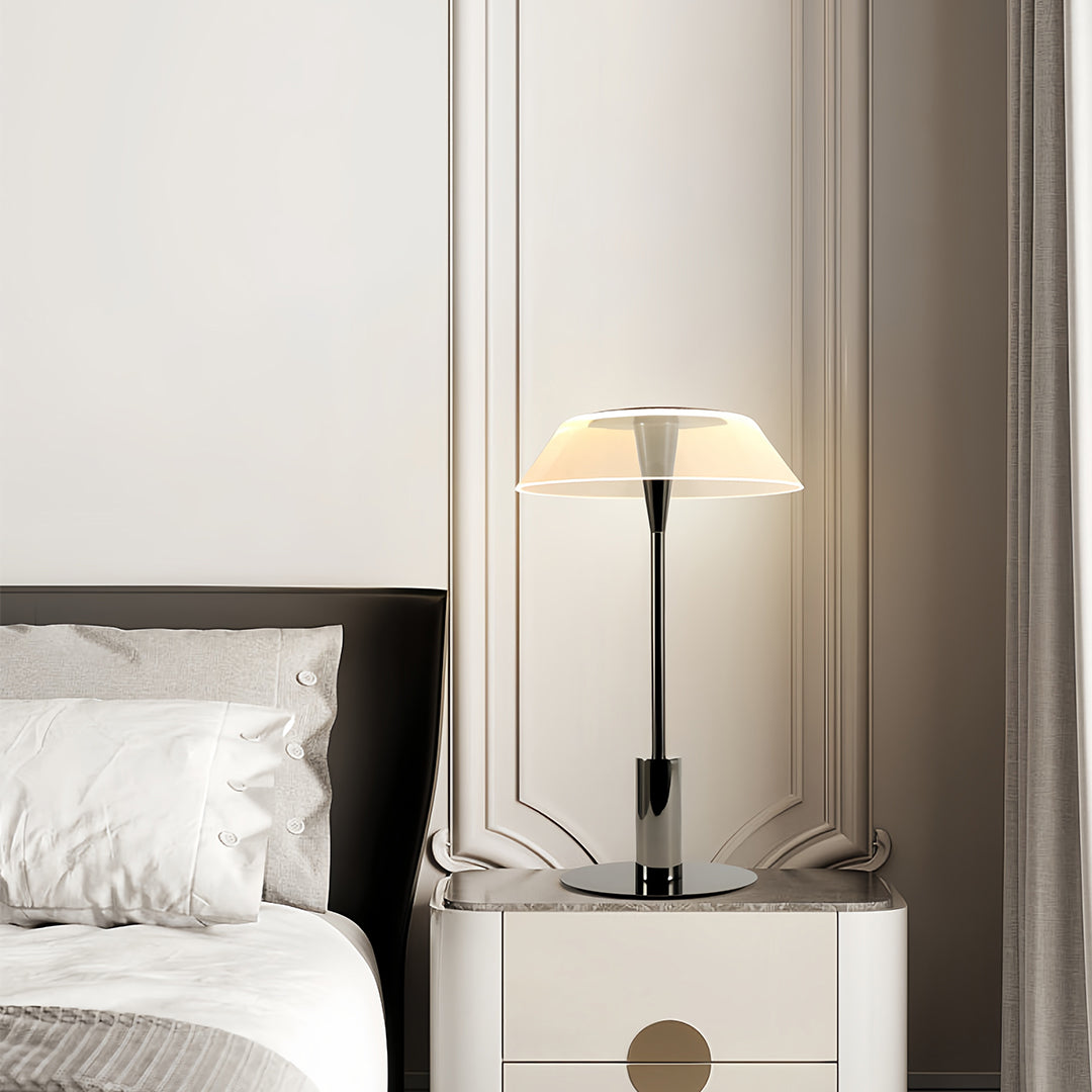 Luminara | Modern Black Floor Lamp with Acrylic Shade for Living Room 5