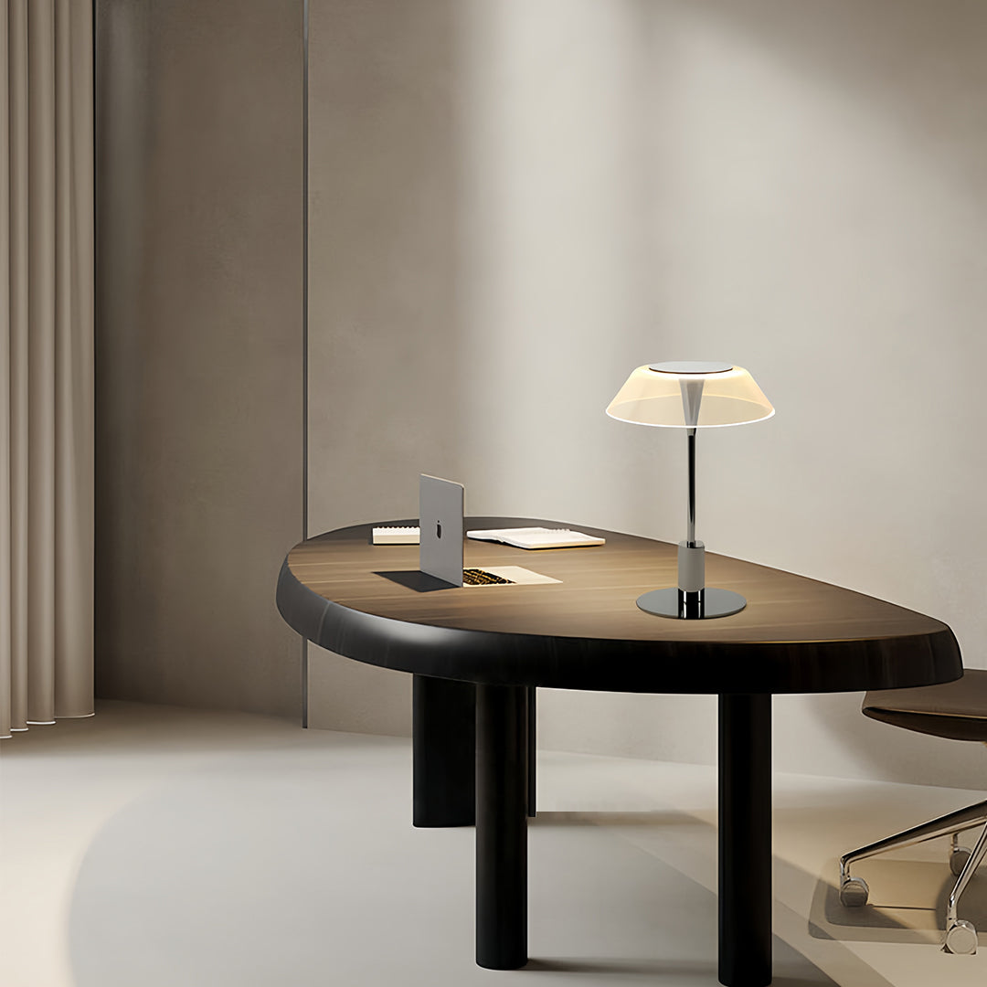 Luminara | Modern Black Floor Lamp with Acrylic Shade for Living Room 6