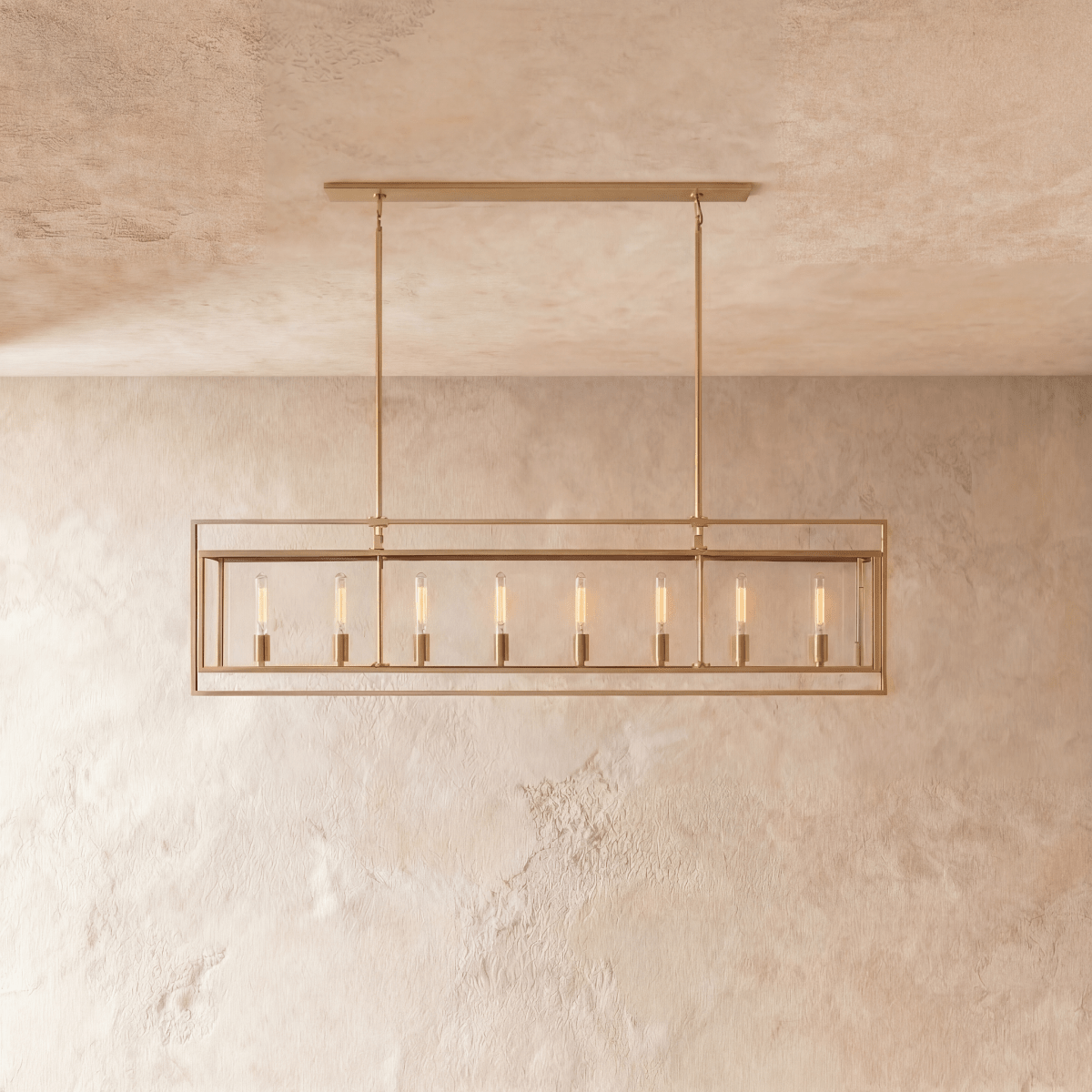 Freyza - Luminara | Modern Black Glass and Metal Dining Room Chandelier