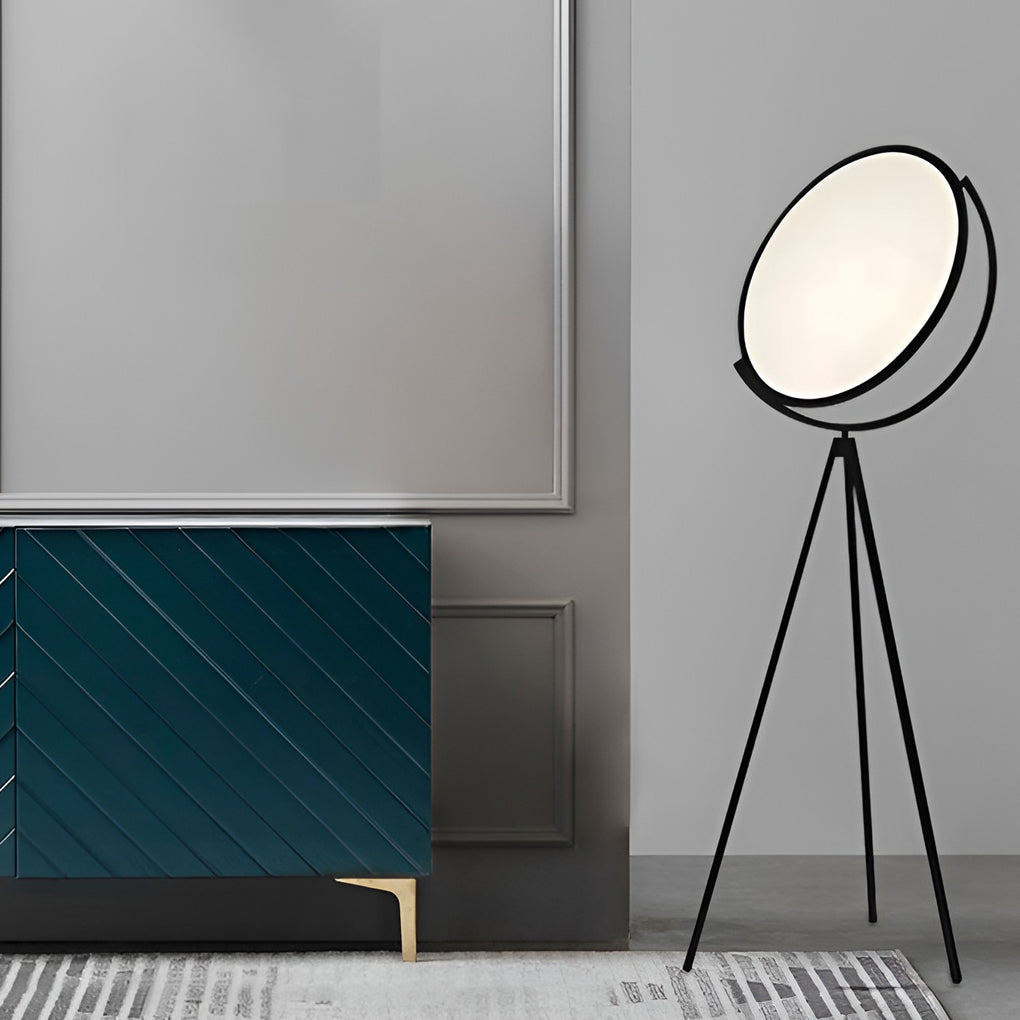 Luminara | Modern Black Metal Tripod Floor Lamp with Adjustable LED Lighting 0