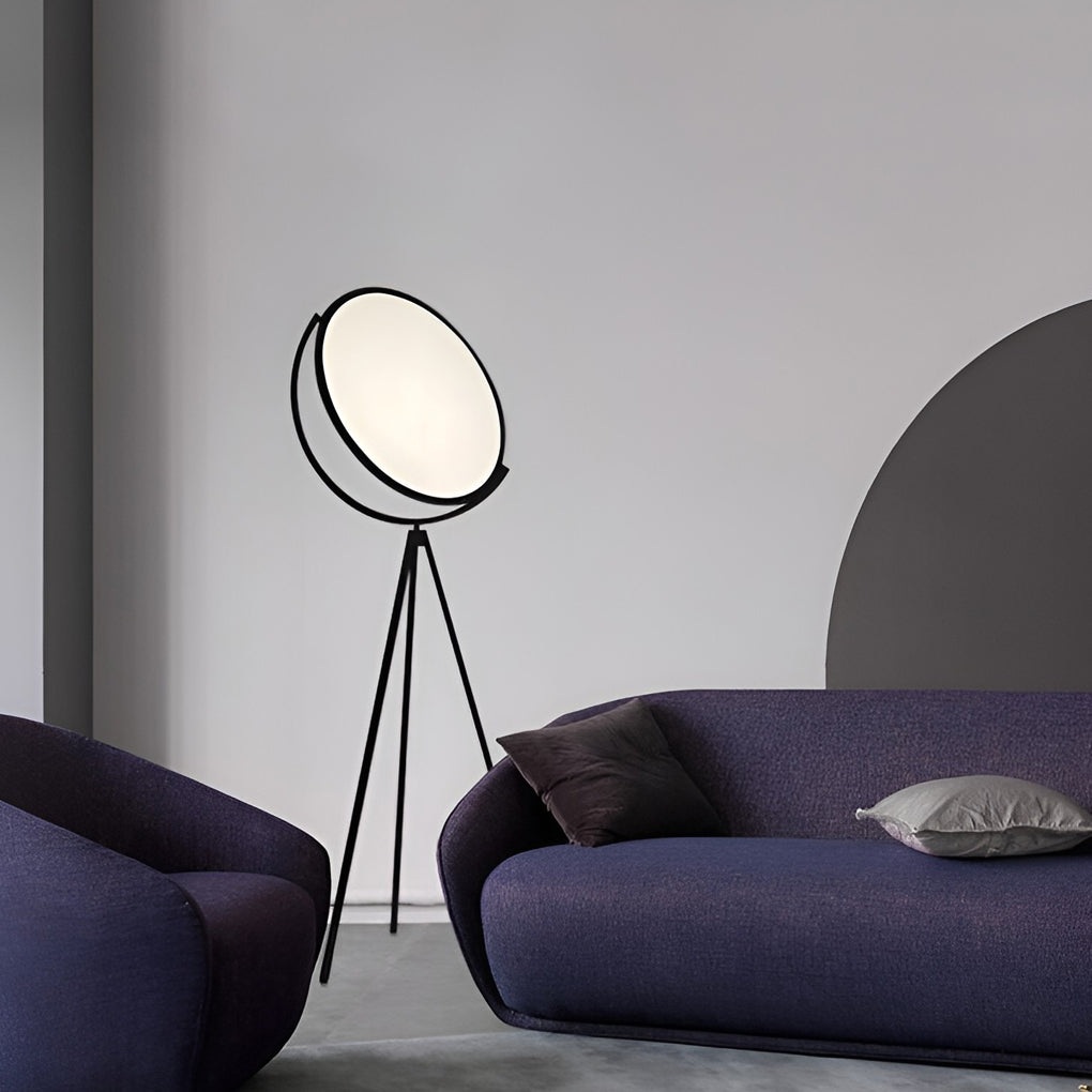 Luminara | Modern Black Metal Tripod Floor Lamp with Adjustable LED Lighting 2