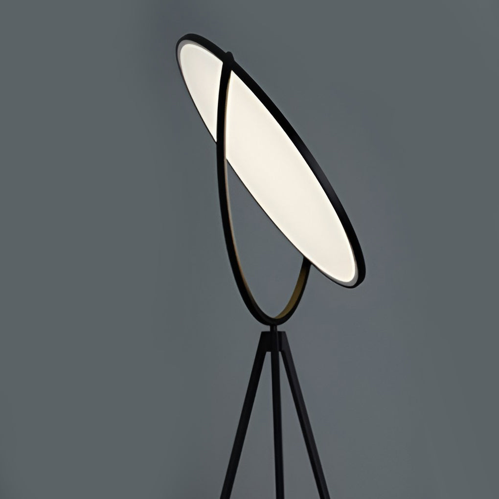 Luminara | Modern Black Metal Tripod Floor Lamp with Adjustable LED Lighting 5
