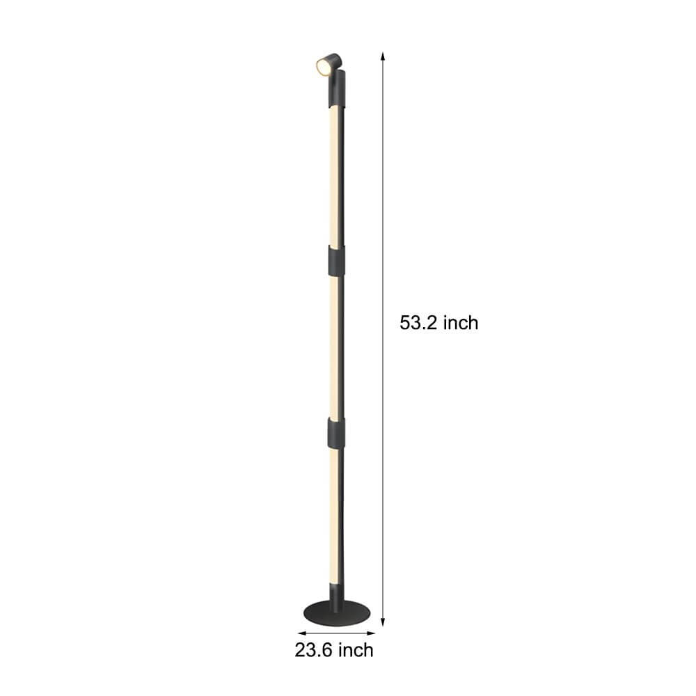 Luminara | Modern Black RGB Rotating Floor Lamp with Remote Control 3