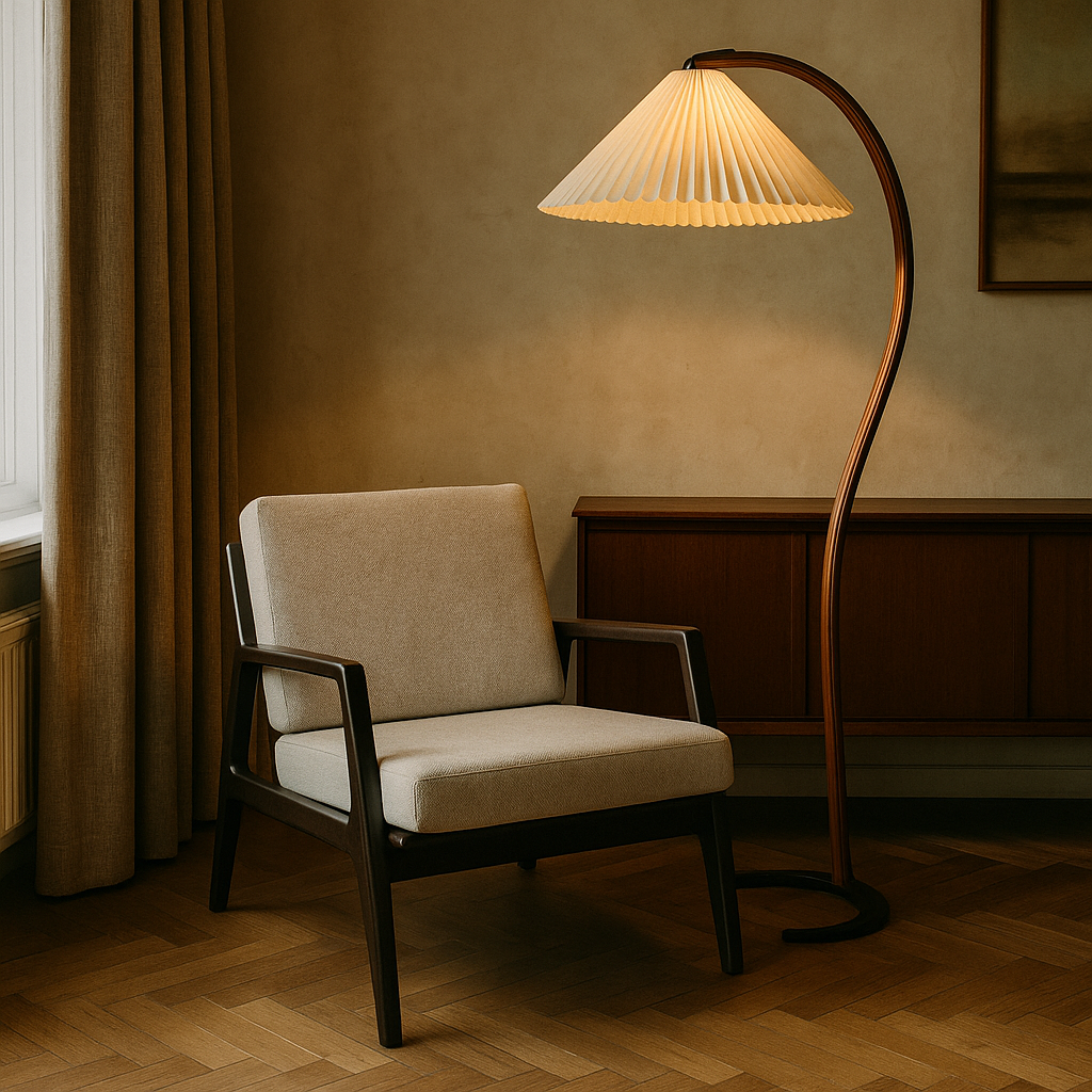 Freyza - Luminara | Modern Elegant Beech Wood Floor Lamp for Living Room
