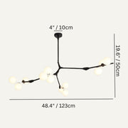 Freyza - Luminara | Modern Elegant Black Chandelier Light Fixture for Home Decor