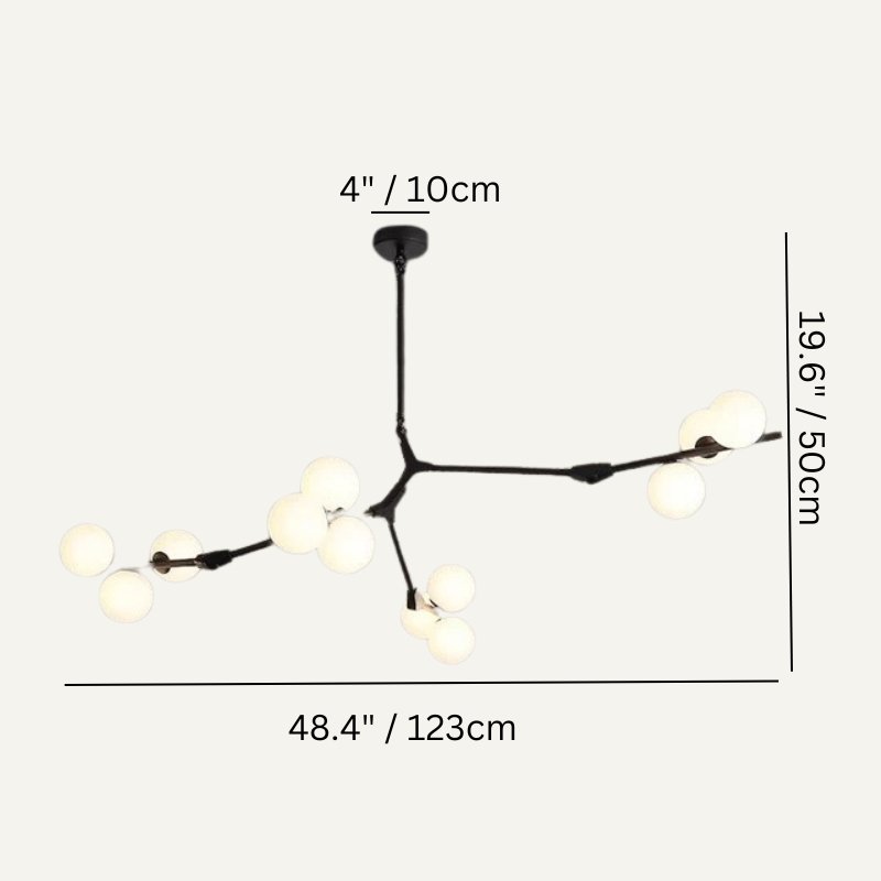 Freyza - Luminara | Modern Elegant Black Chandelier Light Fixture for Home Decor
