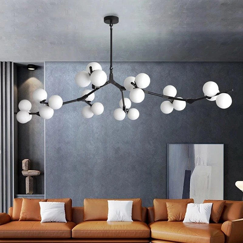 Freyza - Luminara | Modern Elegant Black Chandelier Light Fixture for Home Decor
