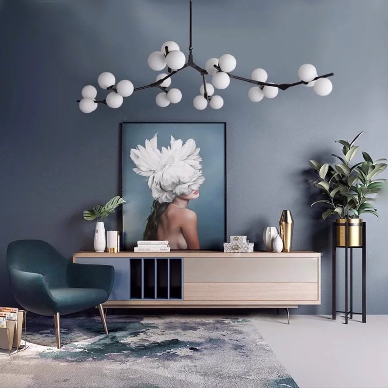 Freyza - Luminara | Modern Elegant Black Chandelier Light Fixture for Home Decor
