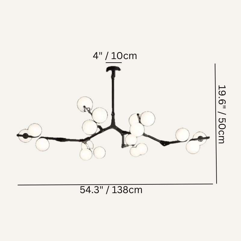 Freyza - Luminara | Modern Elegant Black Chandelier Light Fixture for Home Decor