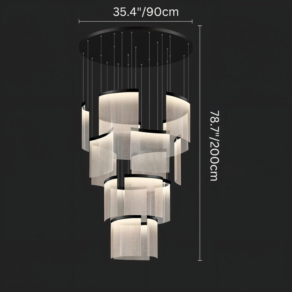 Freyza - Luminara | Modern Elegant Black and Gold Chandelier Light Fixture