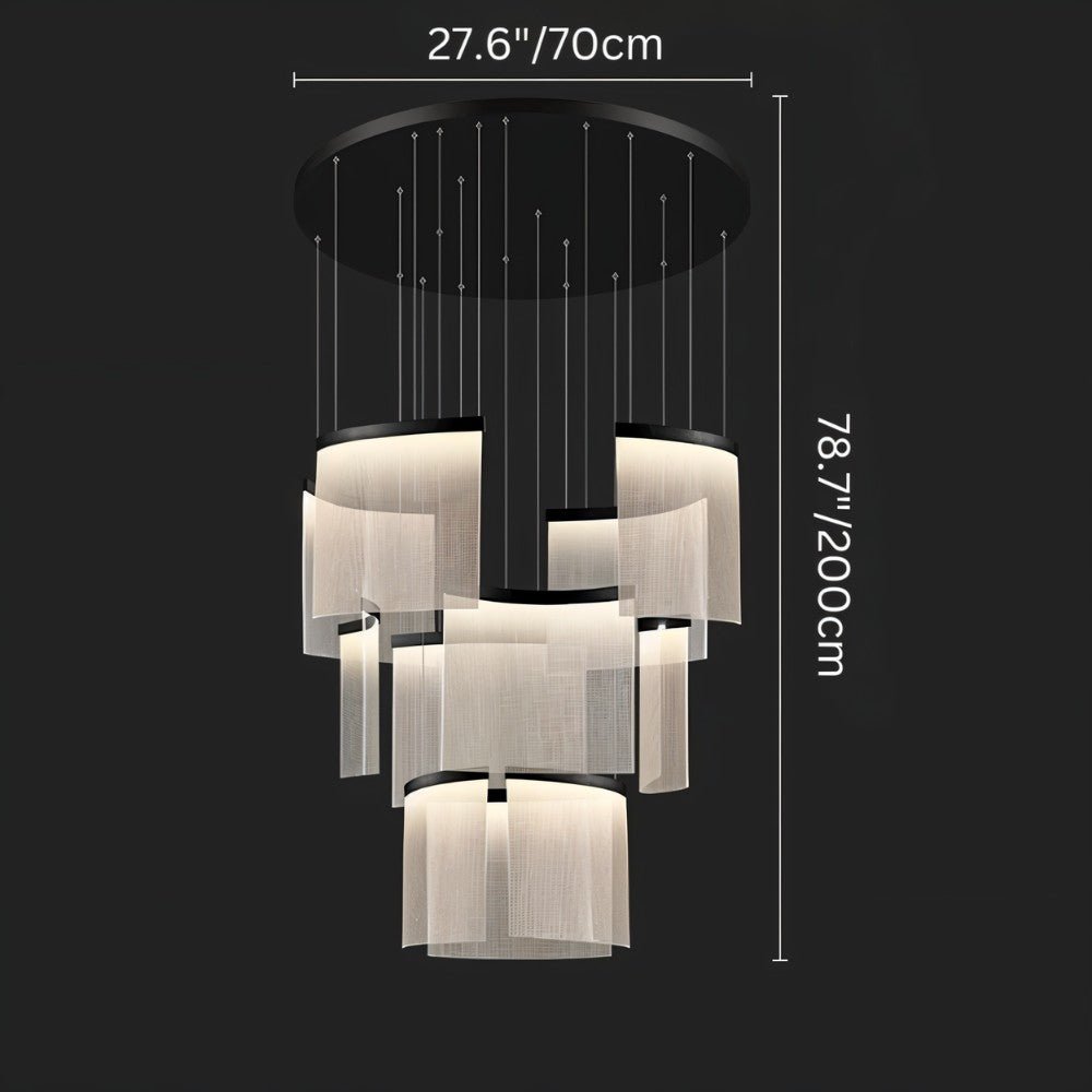 Freyza - Luminara | Modern Elegant Black and Gold Chandelier Light Fixture