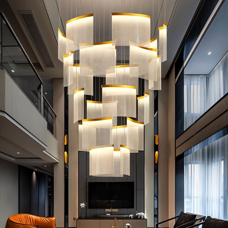 Freyza - Luminara | Modern Elegant Black and Gold Chandelier Light Fixture