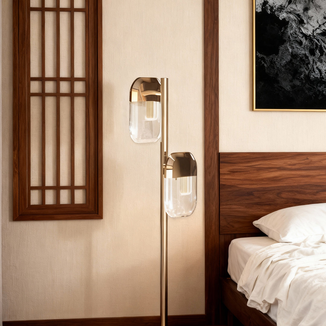 Luminara | Modern Elegant Gold Floor Lamp with Crystal Accents 2