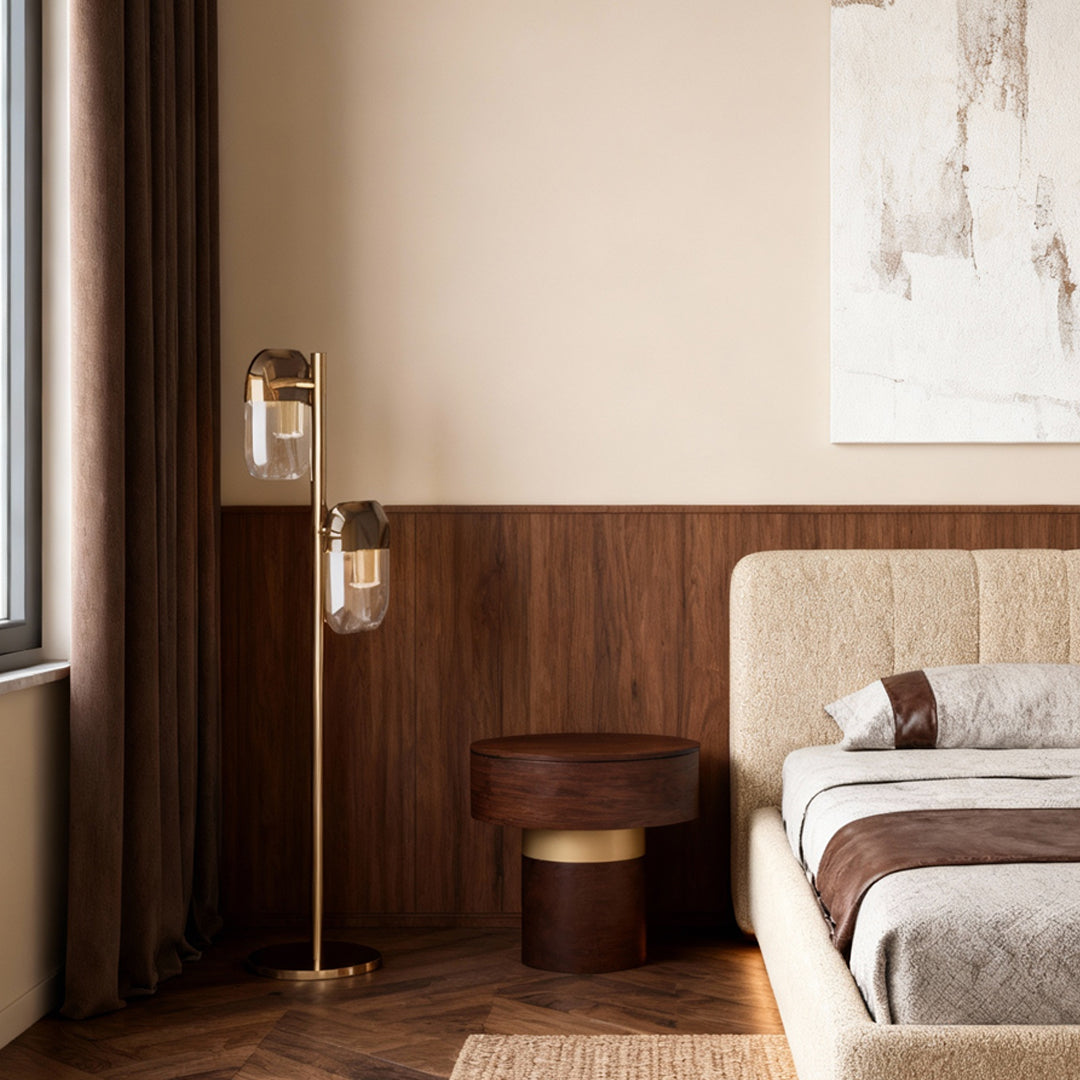Luminara | Modern Elegant Gold Floor Lamp with Crystal Accents 3