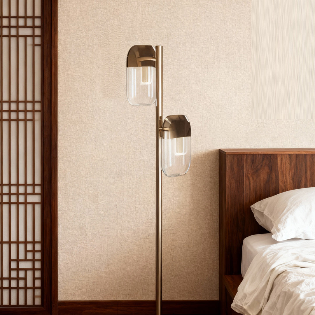 Luminara | Modern Elegant Gold Floor Lamp with Crystal Accents 4