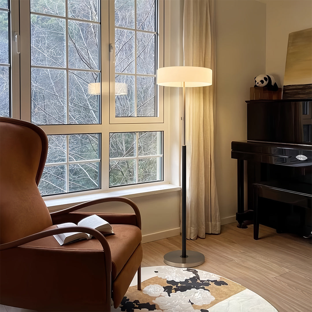Luminara | Modern Elegant LED Floor Lamp with Frosted Glass Shade 0