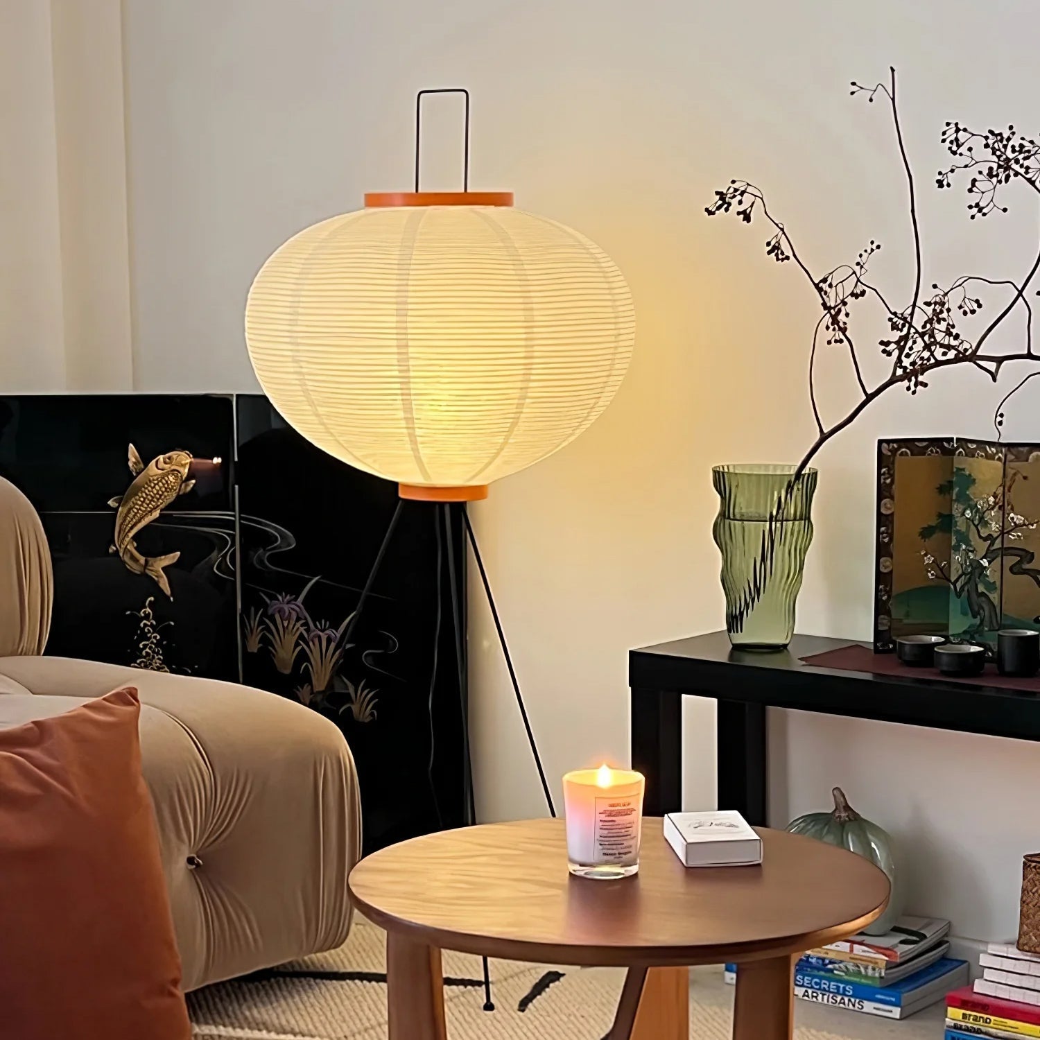 Freyza - Luminara | Modern Elegant Rice Paper Floor Lamp for Living Room