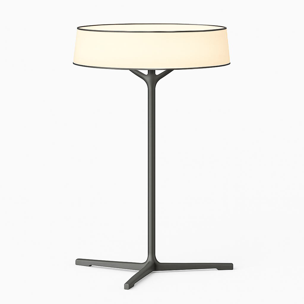 Luminara | Modern Sleek Aluminum Bedside Table Lamp with Fabric Shade 2