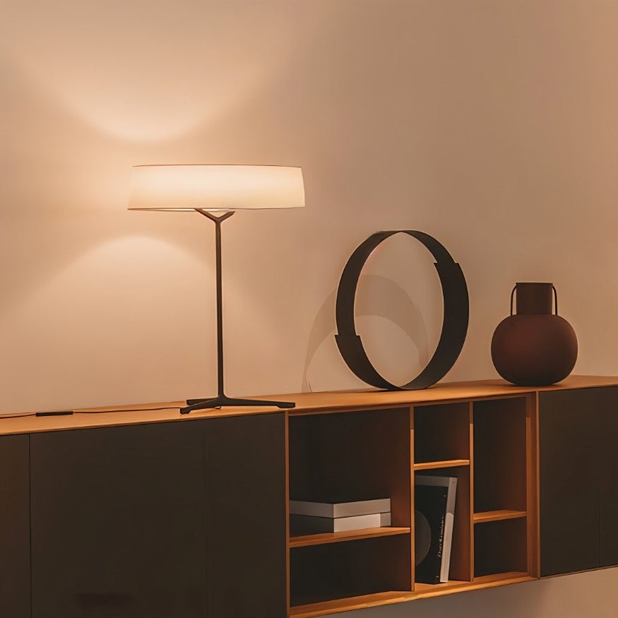 Luminara | Modern Sleek Aluminum Bedside Table Lamp with Fabric Shade 5