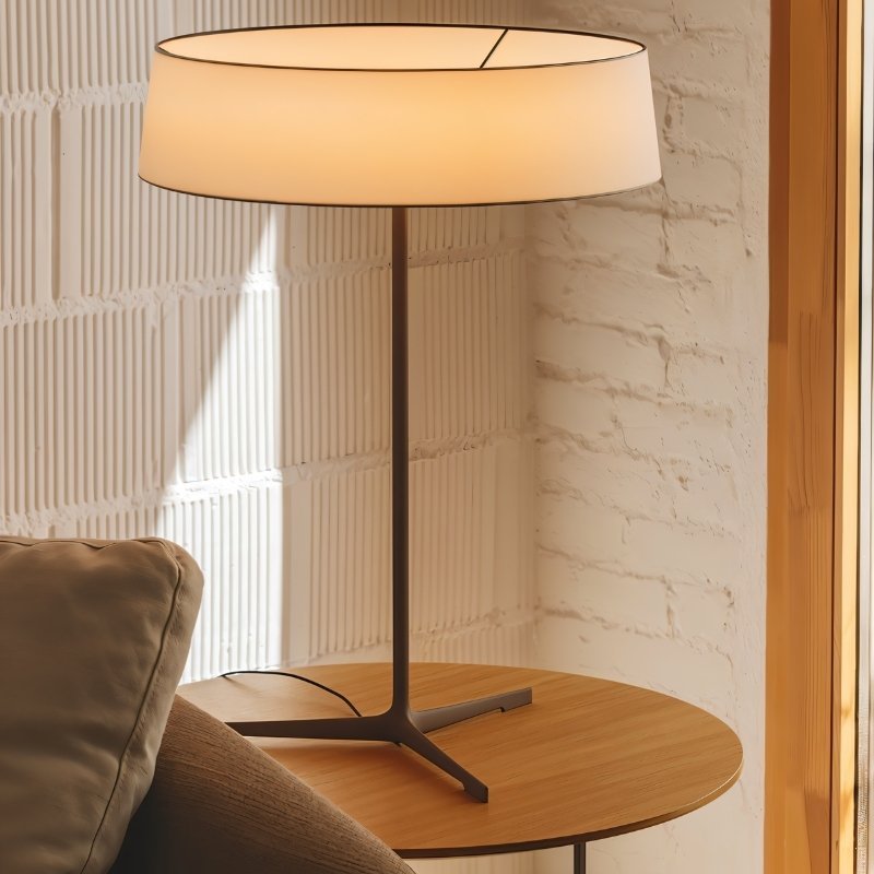 Luminara | Modern Sleek Aluminum Bedside Table Lamp with Fabric Shade 6