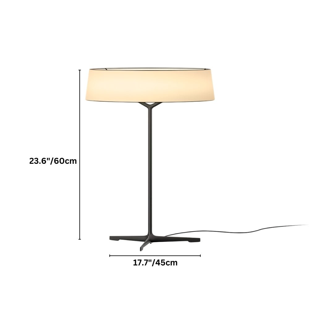 Luminara | Modern Sleek Aluminum Bedside Table Lamp with Fabric Shade 8