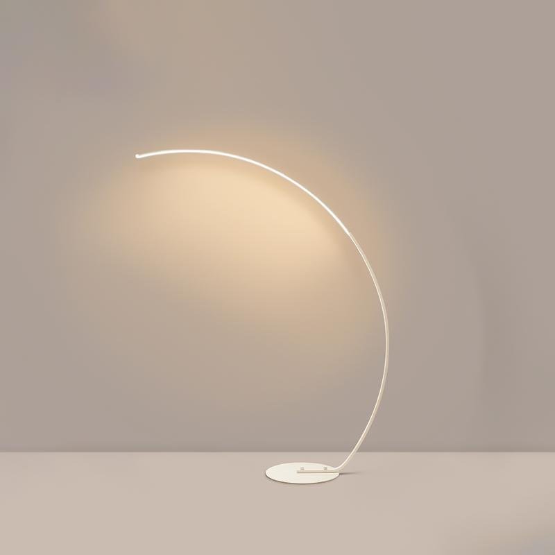 Luminara | Modern Sleek Black Arc Floor Lamp with Remote Control 6