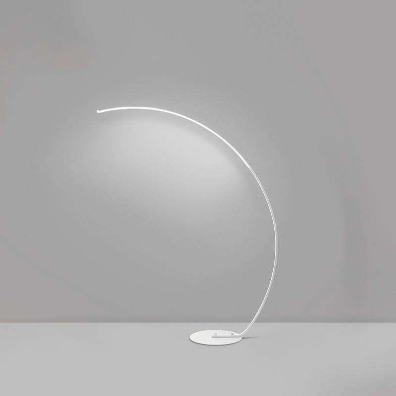 Luminara | Modern Sleek Black Arc Floor Lamp with Remote Control 7