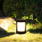 Luminara | Sleek Modern Black LED Cylindrical Bollard Landscape Light 0