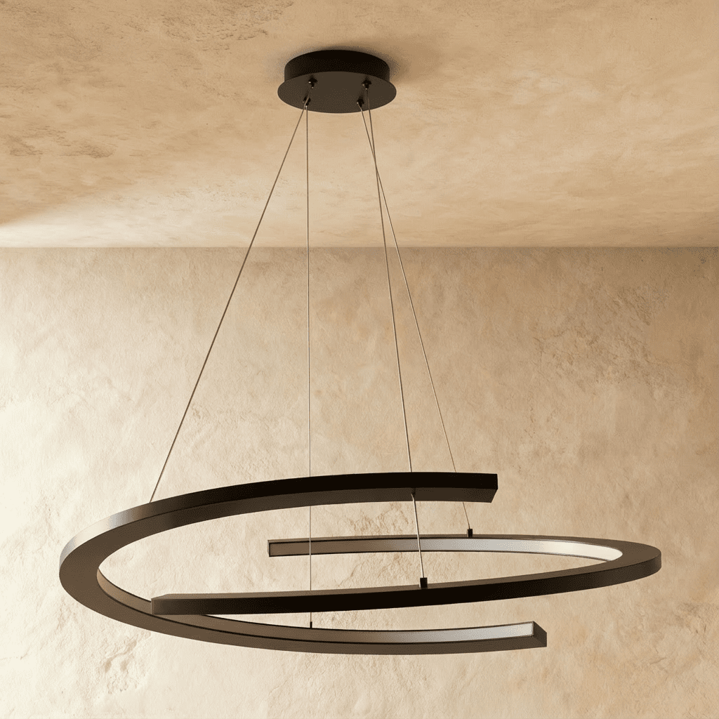 Freyza - Sleek Modern Geometric LED Chandelier with Floating Rings