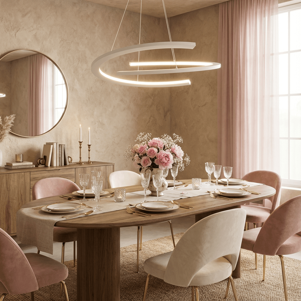 Freyza - Sleek Modern Geometric LED Chandelier with Floating Rings