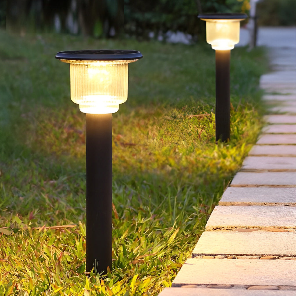 Luminara | Sleek Modern Matte Black Solar LED Pathway Lights 1