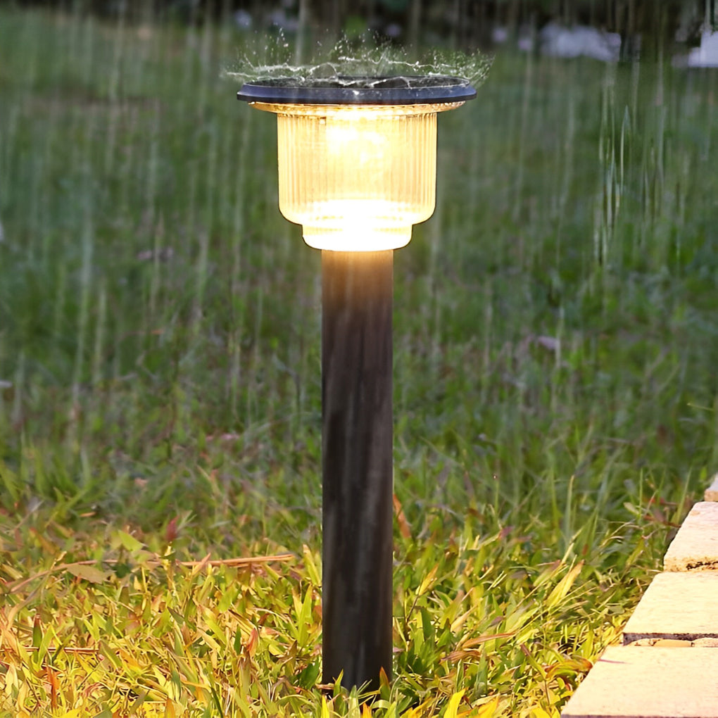 Luminara | Sleek Modern Matte Black Solar LED Pathway Lights 3