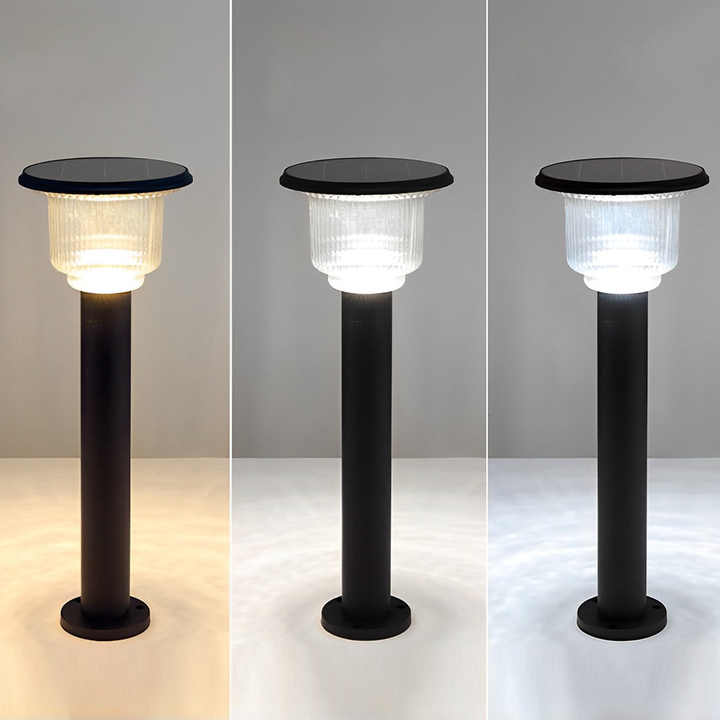 Luminara | Sleek Modern Matte Black Solar LED Pathway Lights 4
