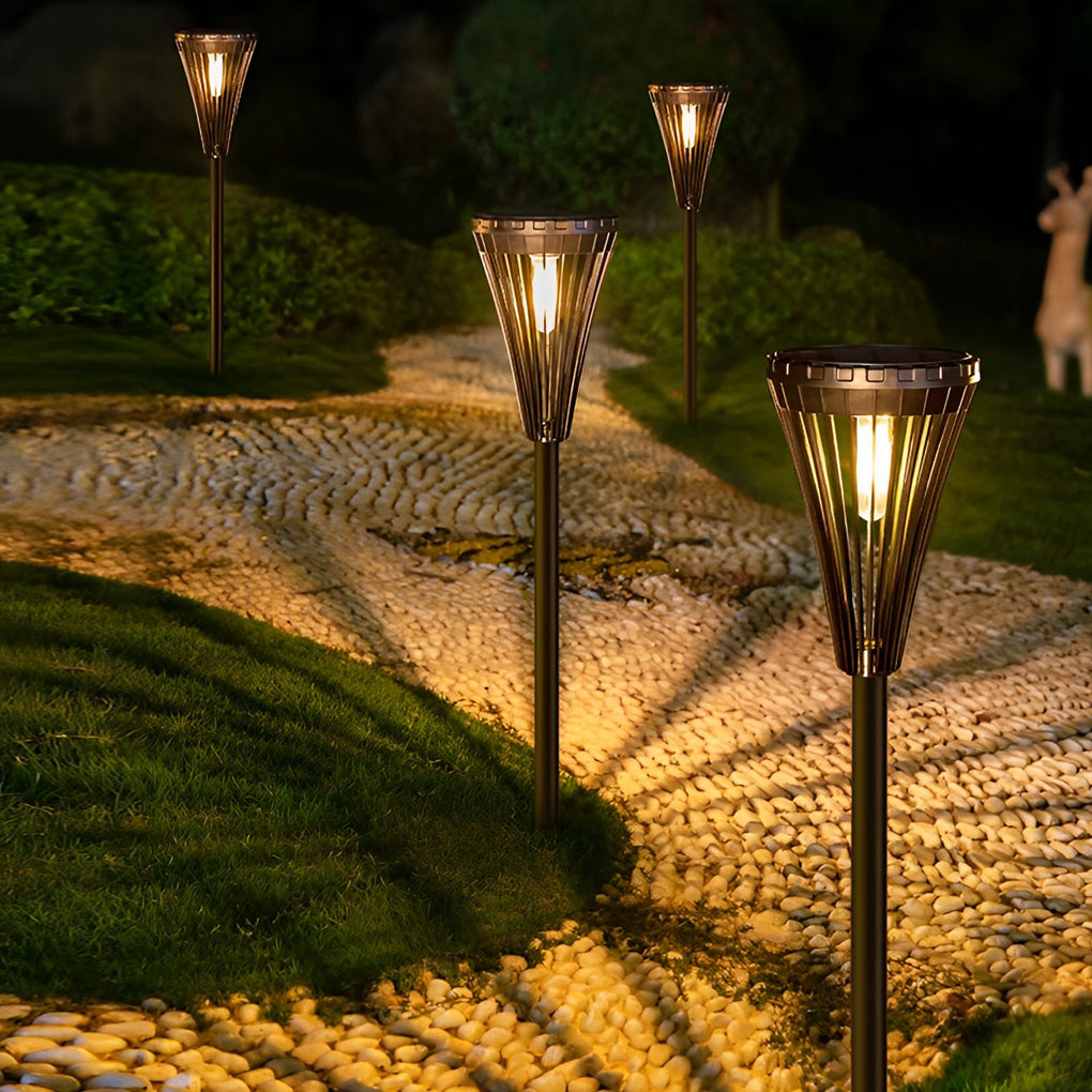 Luminara | Sleek Modern Solar Pathway Lights for Outdoor Garden Illumination 3