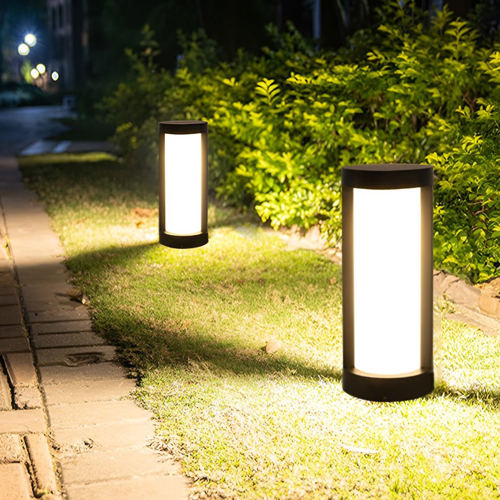 Luminara | Stylish Durable Black Cylindrical LED Pathway Lights 1