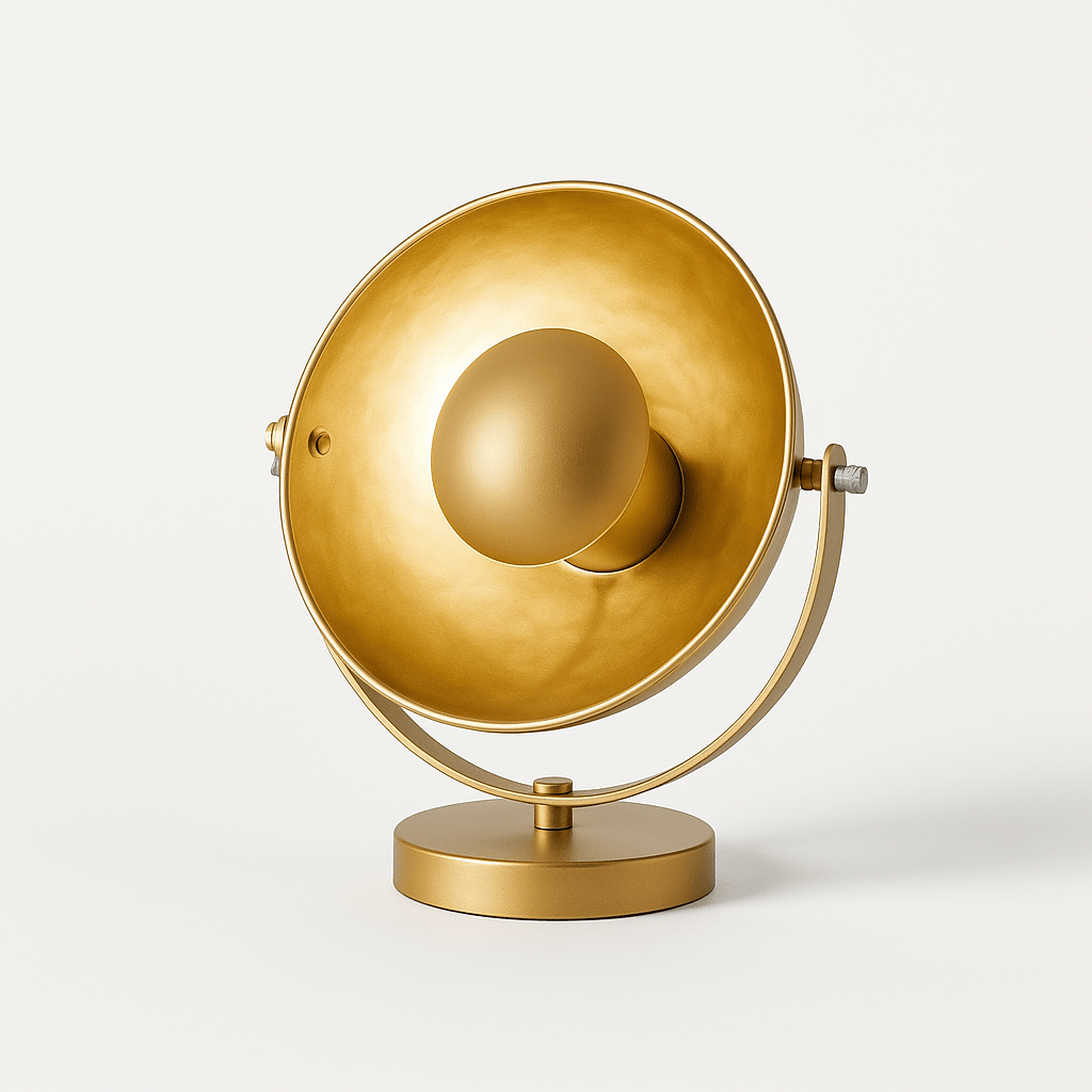 Luminara | Stylish Metallic Dome Table Lamp for Bedside or Desk Use 0