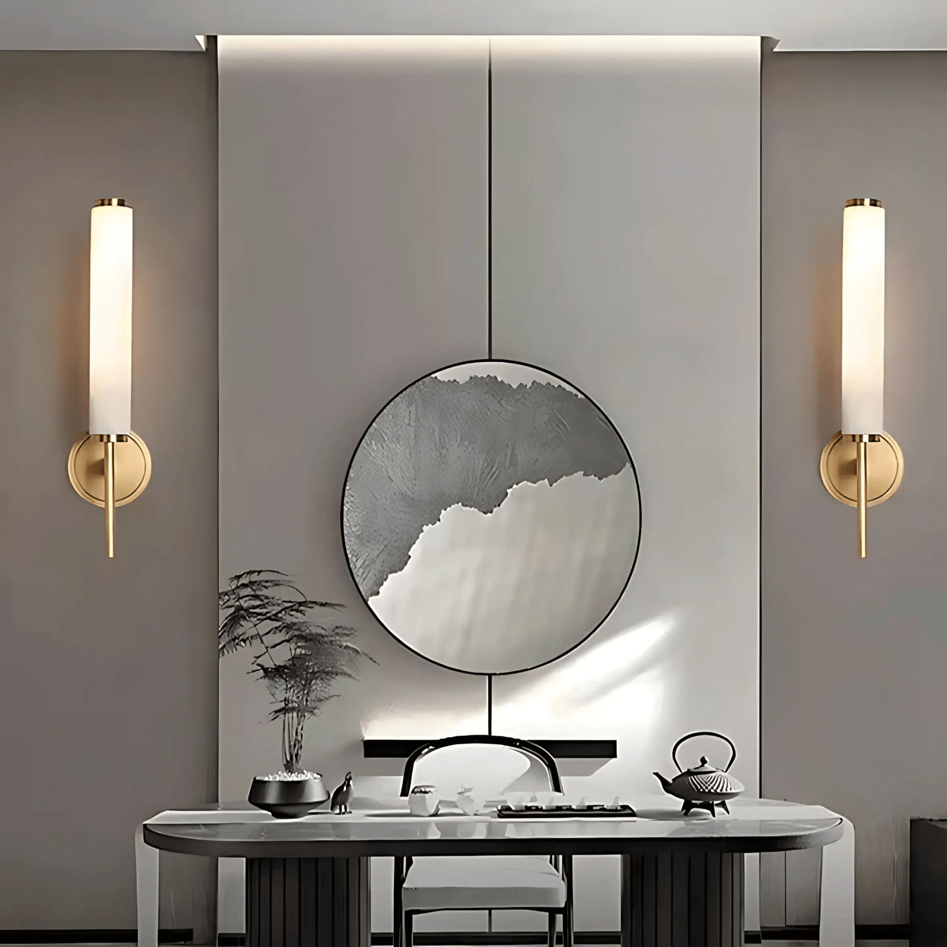 Luminara | Stylish Minimalist Brass Wall Light Sconce for Elegant Spaces 1