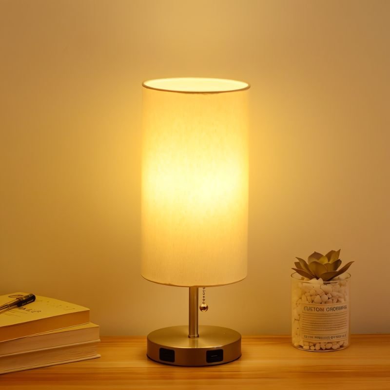 Luminara | Stylish Minimalist USB Table Lamp with Vintage Touch 0