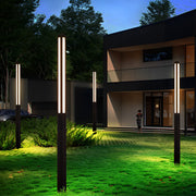 Luminara | Stylish Modern Black Outdoor LED Garden Bollard Light Fixture 0