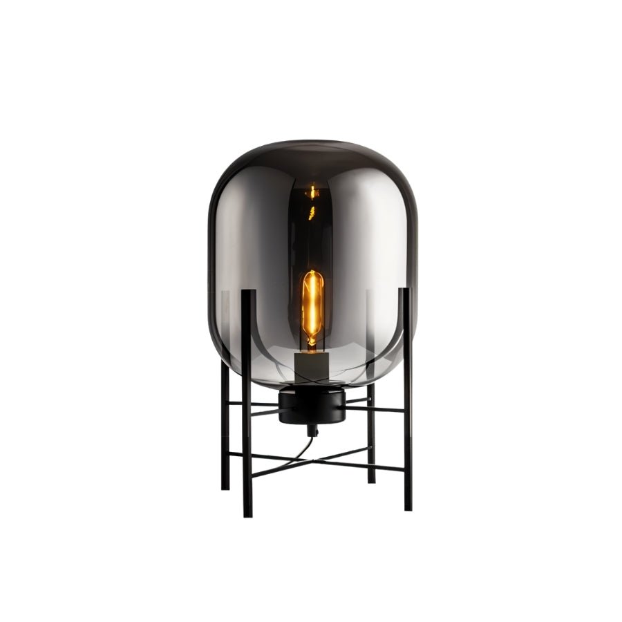Luminara | Stylish Modern Glass and Iron Table Lamp for Bedside or Desk 0