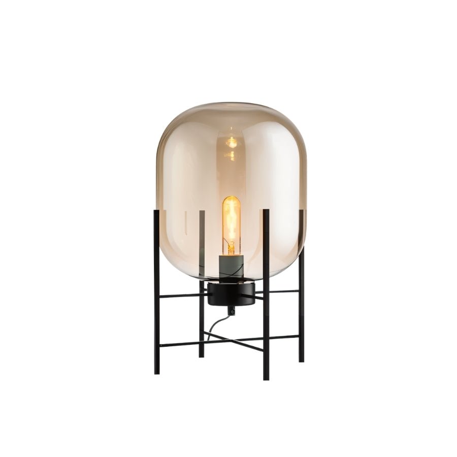 Luminara | Stylish Modern Glass and Iron Table Lamp for Bedside or Desk 10