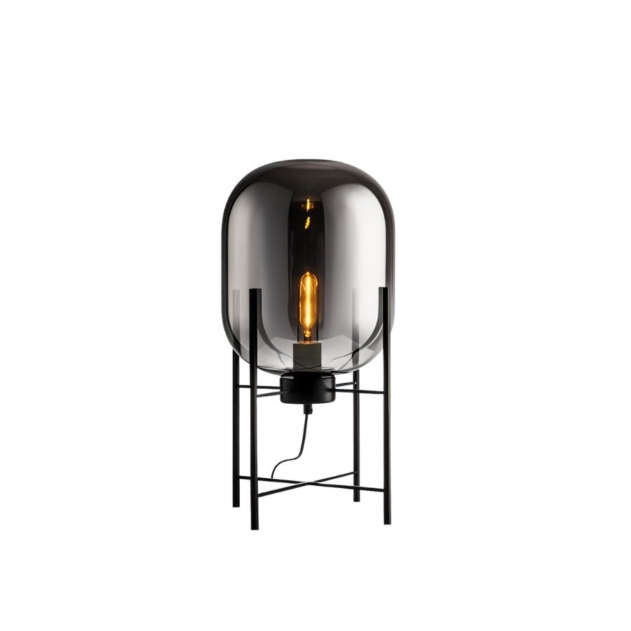 Luminara | Stylish Modern Glass and Iron Table Lamp for Bedside or Desk 11