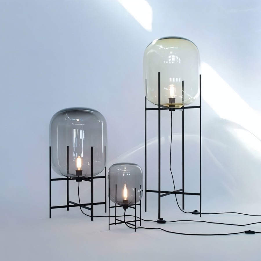 Luminara | Stylish Modern Glass and Iron Table Lamp for Bedside or Desk 3