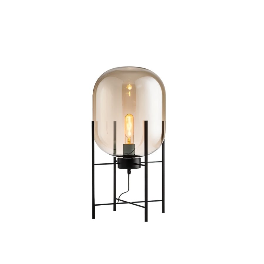 Luminara | Stylish Modern Glass and Iron Table Lamp for Bedside or Desk 9