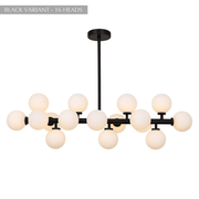 Freyza - Stylish Modern Metal And Glass Dining Room Chandelier