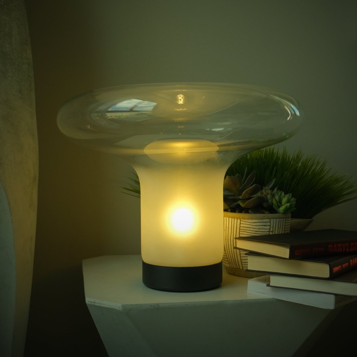 Luminara | Stylish Warm Blown Glass Table Lamp for Cozy Ambient Lighting 2