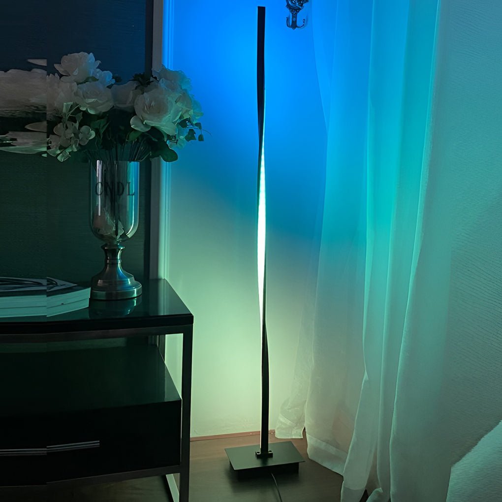 LumosTwist | Modern Elegant Standing Floor Lamp with RGB LED Light 2