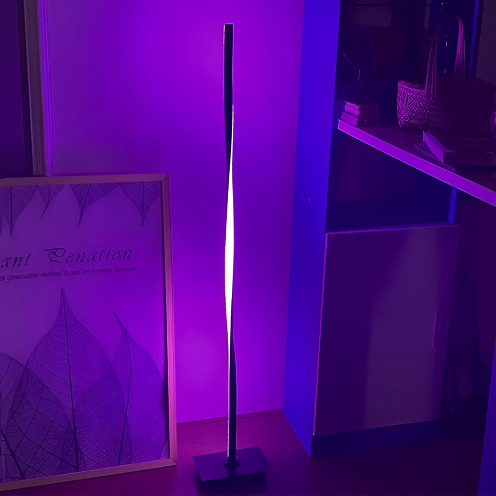 LumosTwist | Modern Elegant Standing Floor Lamp with RGB LED Light 4