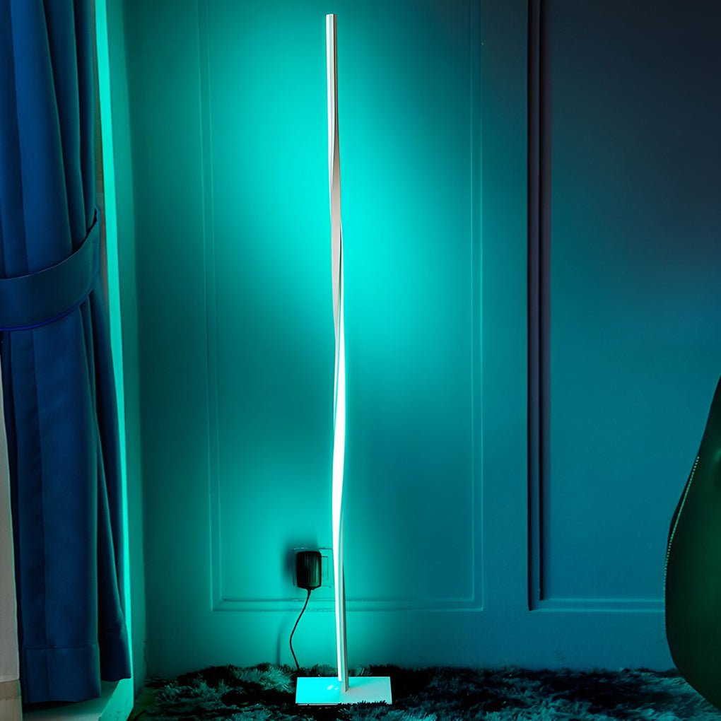 LumosTwist | Modern Elegant Standing Floor Lamp with RGB LED Light 5