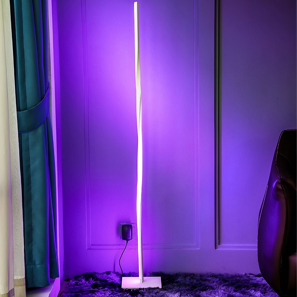 LumosTwist | Modern Elegant Standing Floor Lamp with RGB LED Light 6